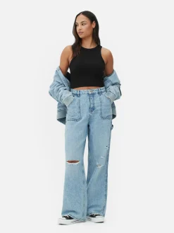 Camiseta Con Espalda De Nadadora Acanalada