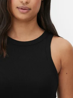 Camiseta Con Espalda De Nadadora Acanalada