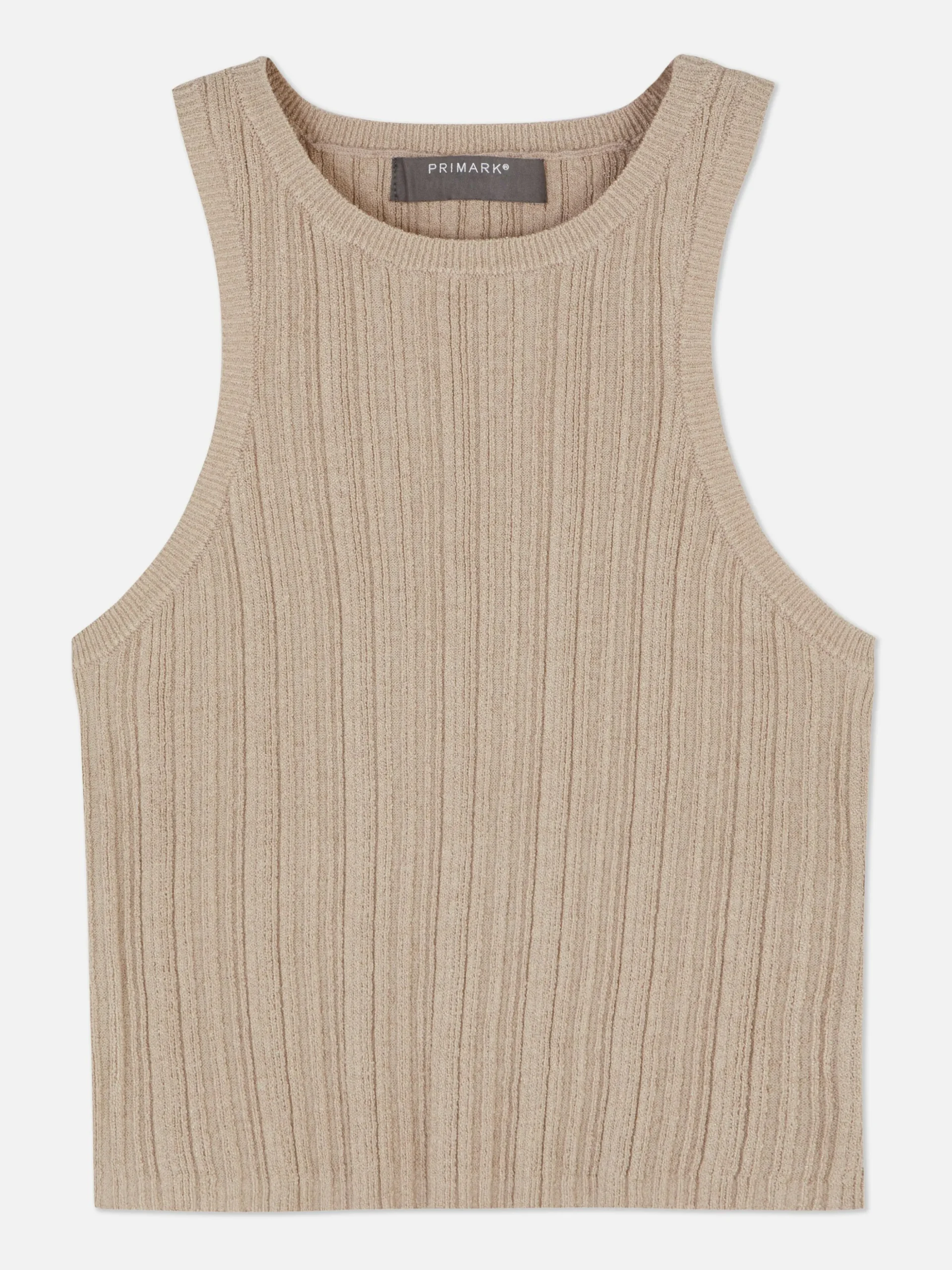 Camiseta Con Espalda De Nadadora Acanalada