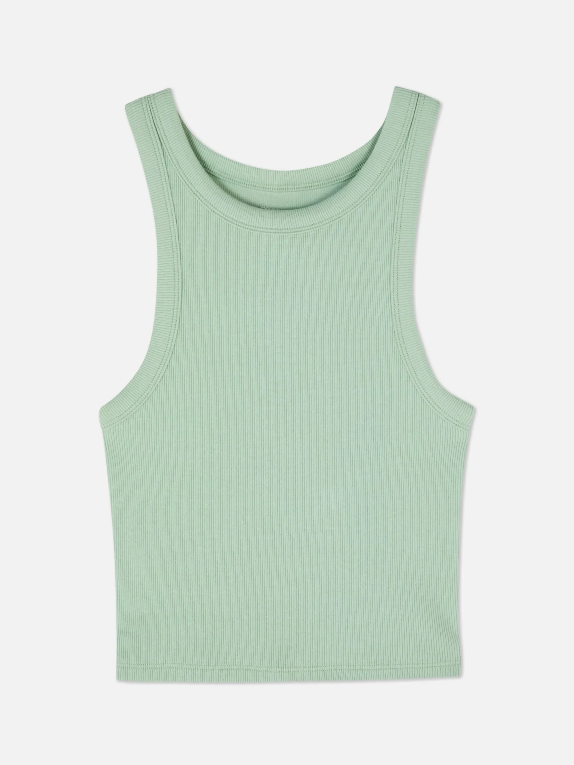 Camiseta Con Espalda De Nadadora Acanalada