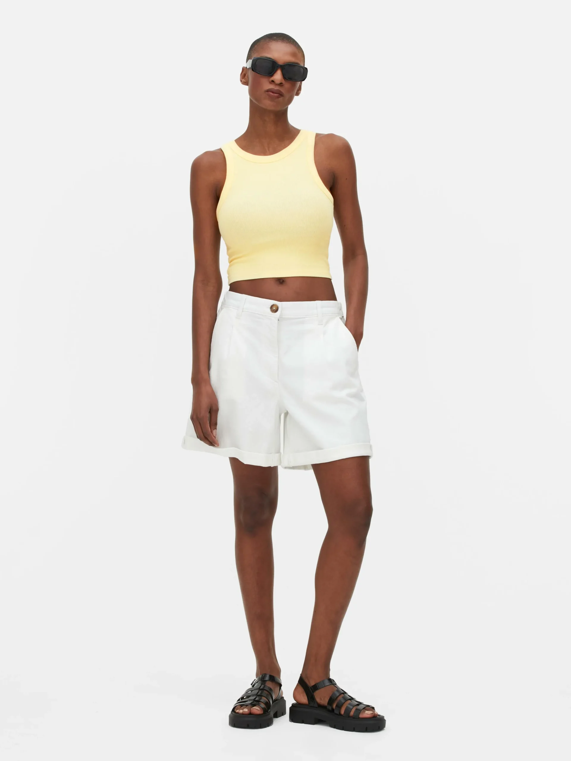 Camiseta Con Espalda De Nadadora Acanalada