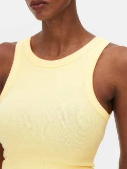 Camiseta Con Espalda De Nadadora Acanalada