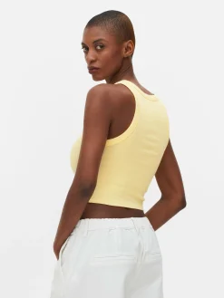 Camiseta Con Espalda De Nadadora Acanalada