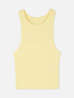 Camiseta Con Espalda De Nadadora Acanalada