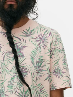 Camiseta Con Estampado Botánico Integral