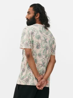 Camiseta Con Estampado Botánico Integral