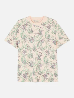 Camiseta Con Estampado Botánico Integral