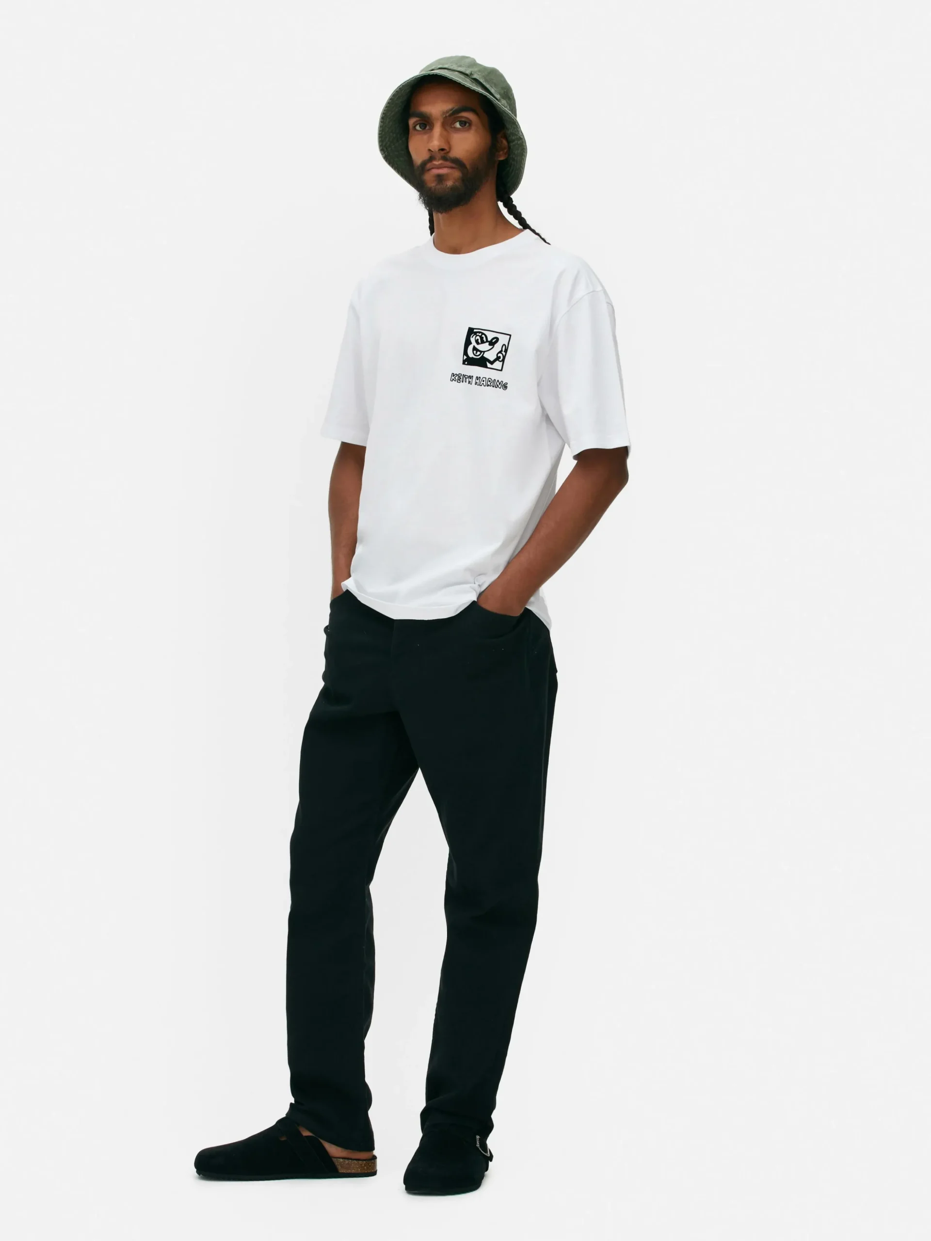 Camiseta Con Estampado De Disney X Keith Haring