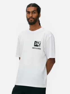 Camiseta Con Estampado De Disney X Keith Haring