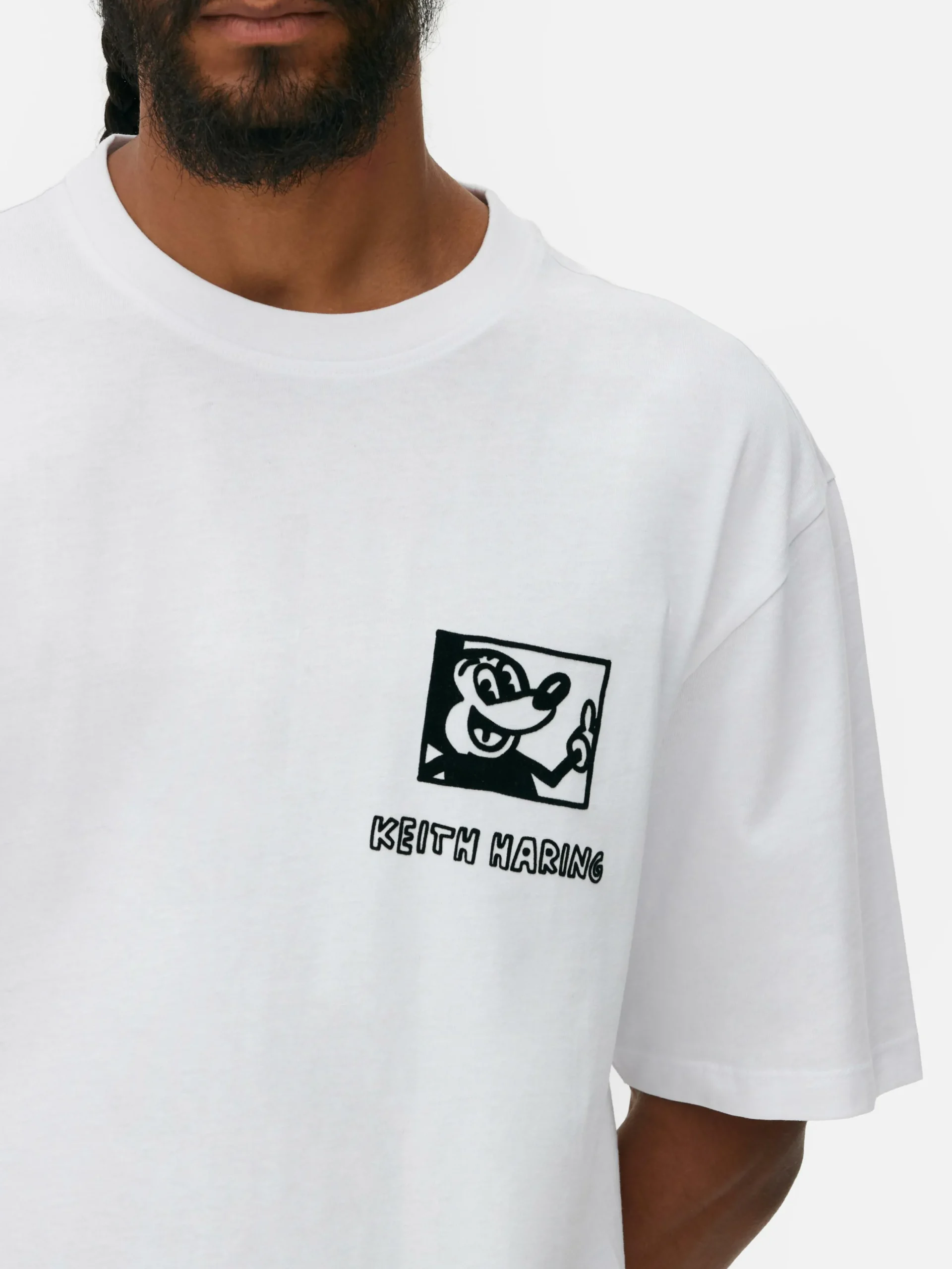 Camiseta Con Estampado De Disney X Keith Haring