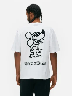 Camiseta Con Estampado De Disney X Keith Haring