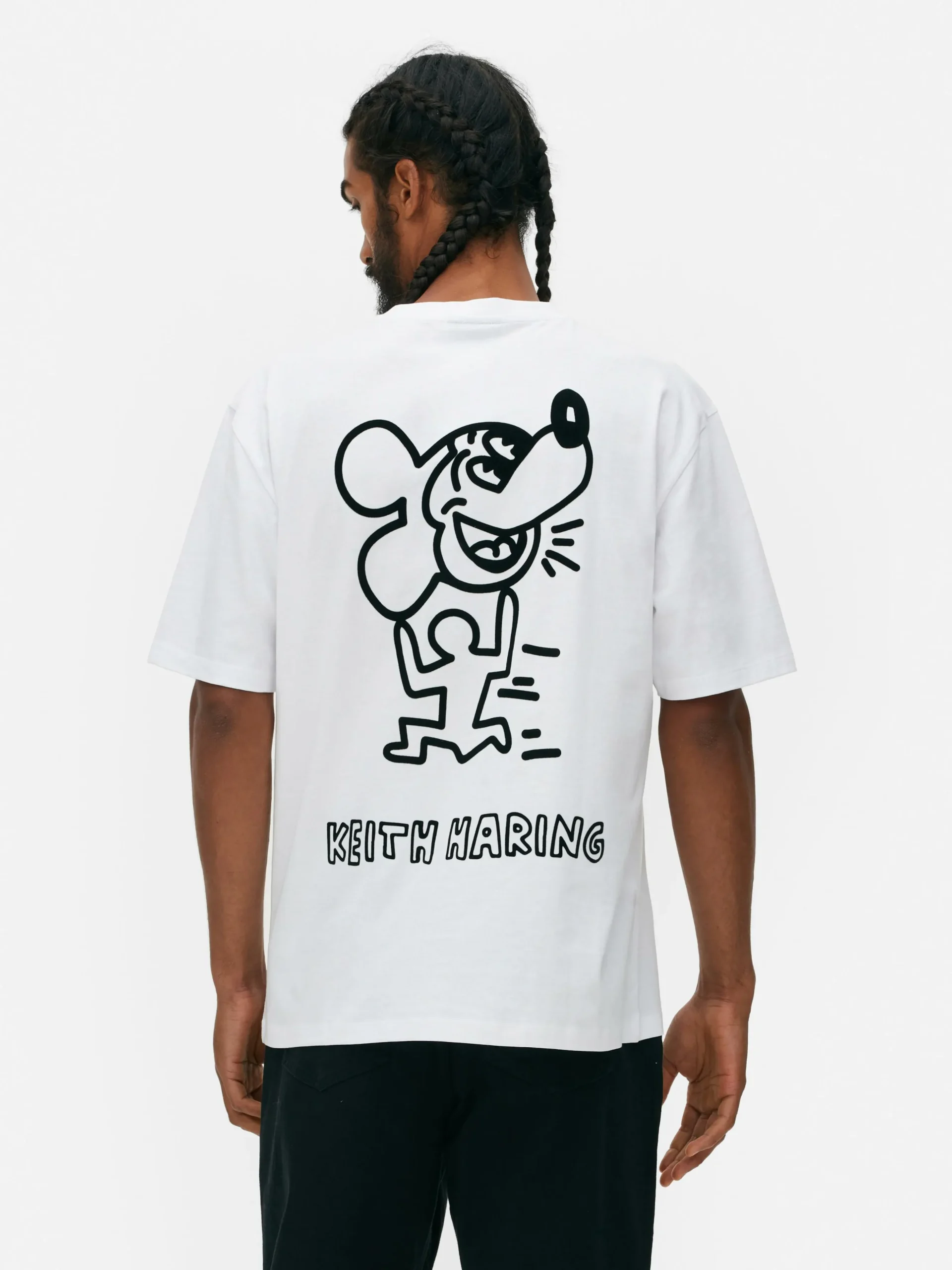 Camiseta Con Estampado De Disney X Keith Haring