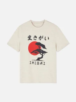 Camiseta Con Estampado De árbol Japonés