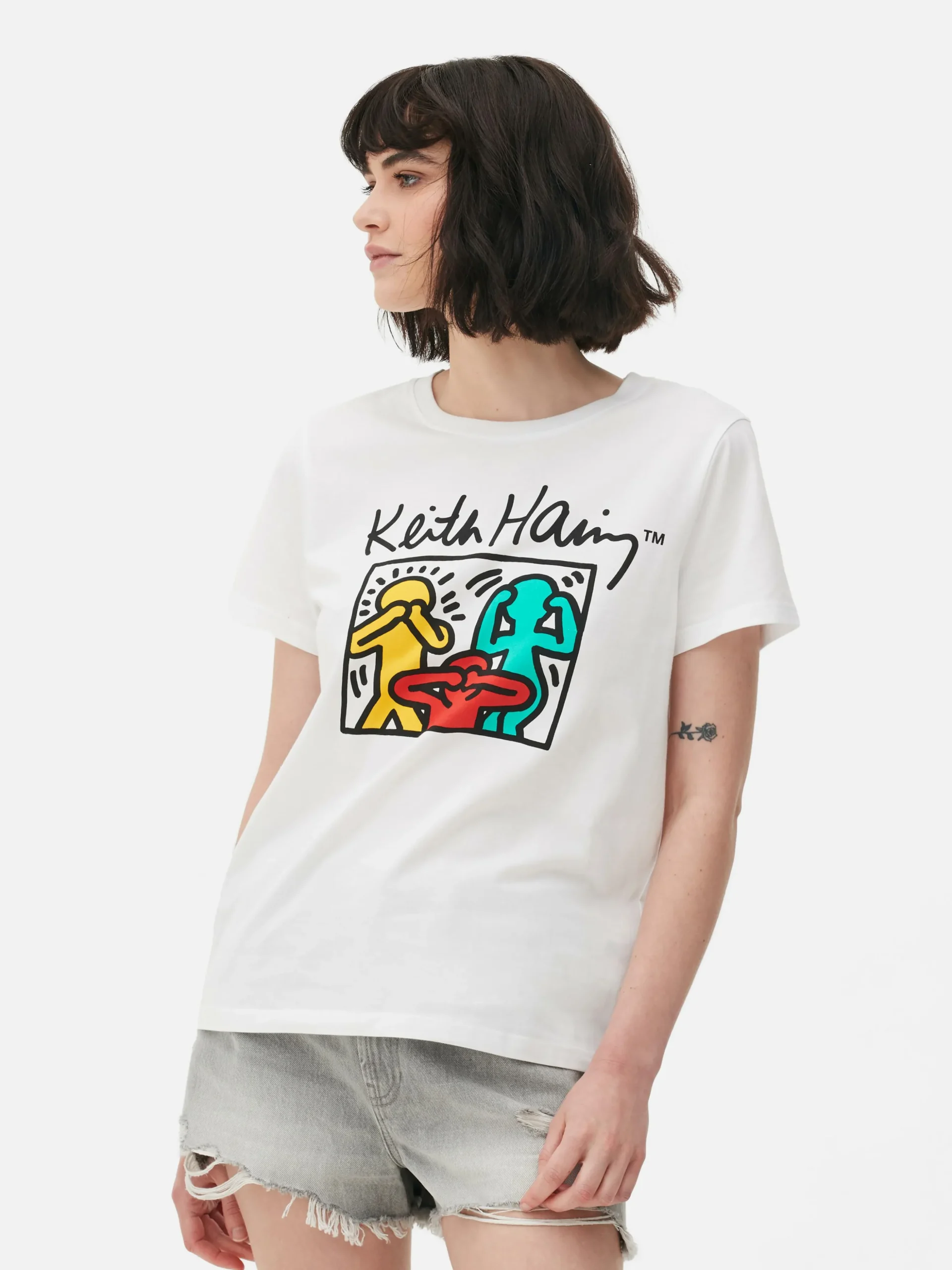 Camiseta Con Estampado Gráfico De Keith Haring