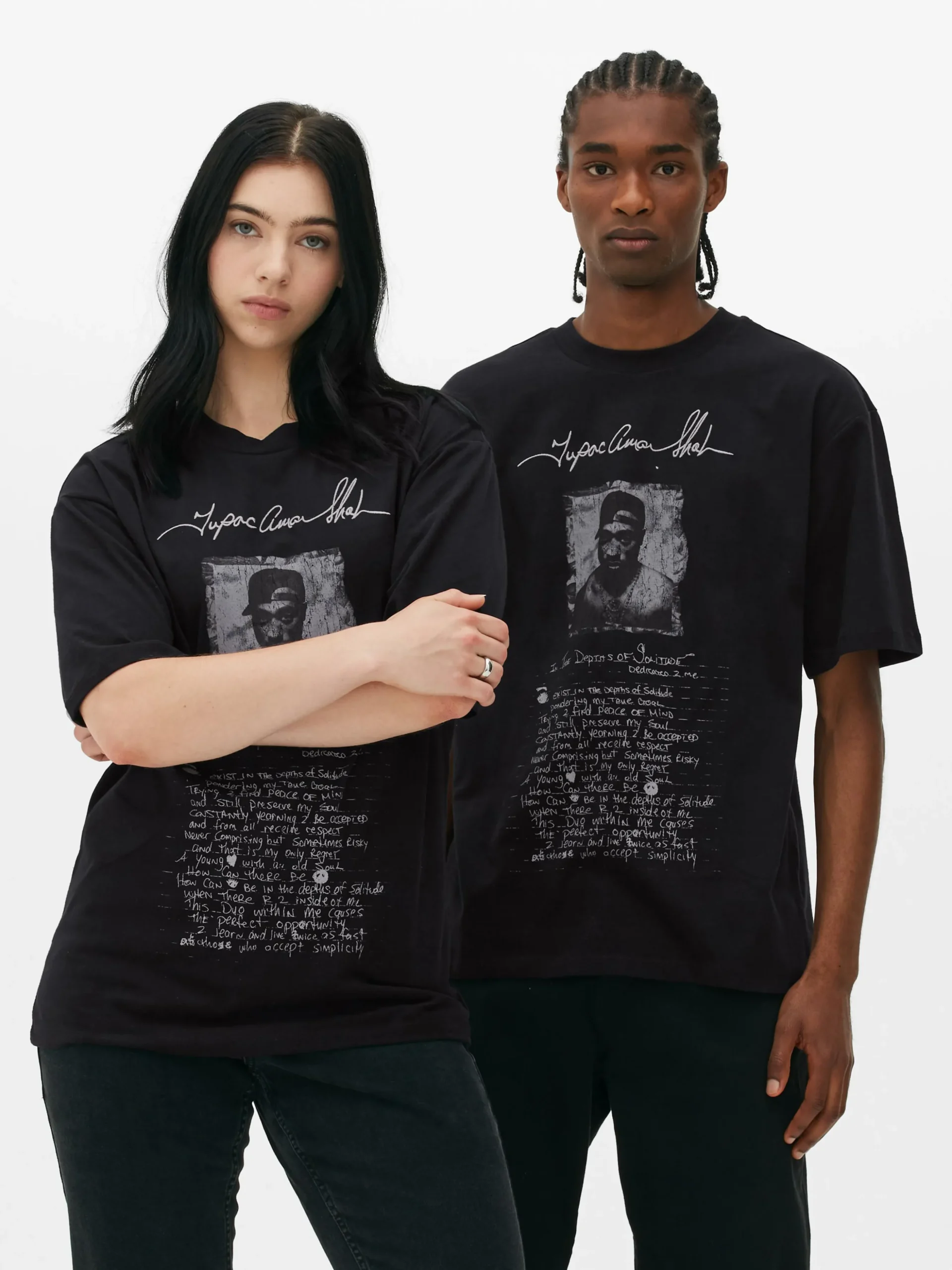 Camiseta Con Estampado Gráfico De 2Pac