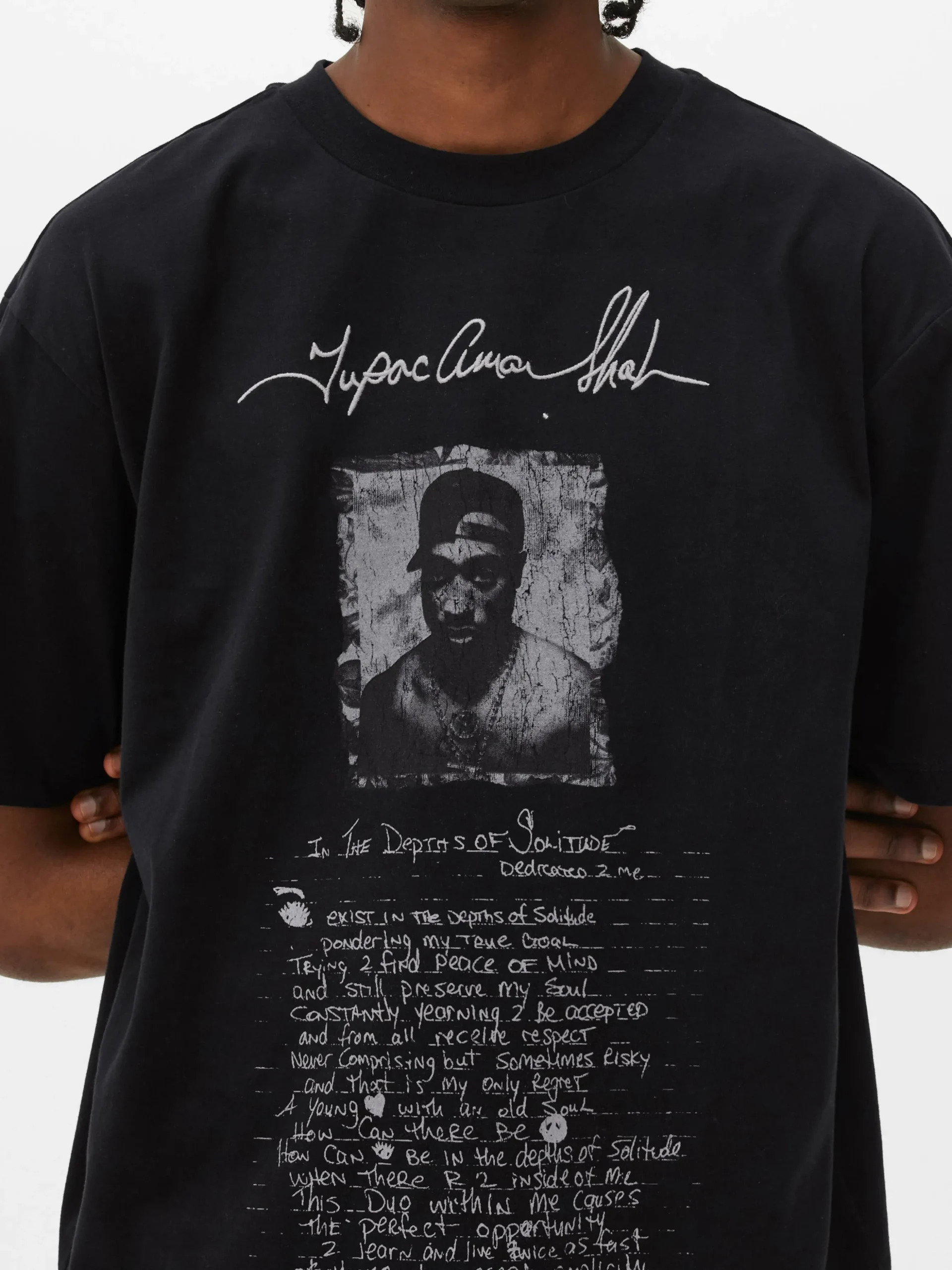 Camiseta Con Estampado Gráfico De 2Pac
