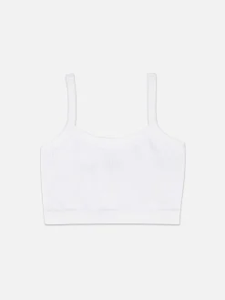 Camiseta Corta Acanalada Con Textura