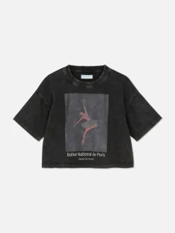 Camiseta Corta Con Diseño De Bailarina Parisina