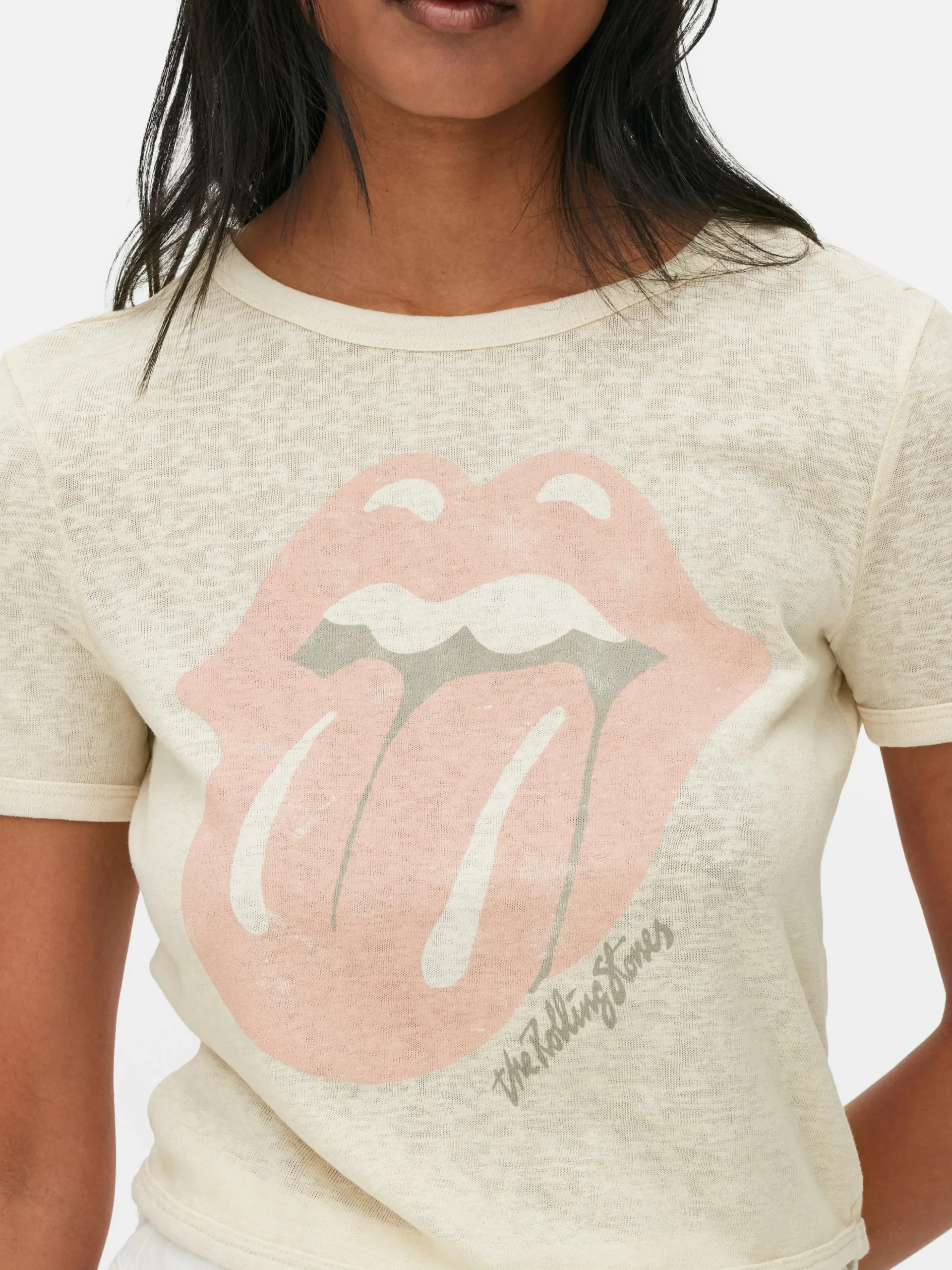 Camiseta Corta Con El Logotipo De Los Rolling Stones