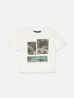 Camiseta Corta Con Estampado Gráfico De Claude Monet