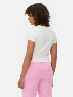 Camiseta Corta Con Estampado De Hello Kitty