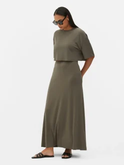 Camiseta Corta De Corte Cuadrado Combinable