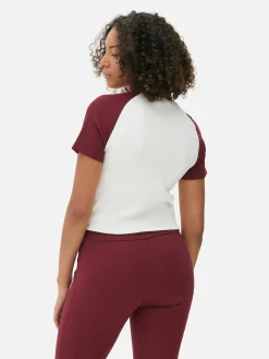 Camiseta Corta De Harvard Estilo Raglán