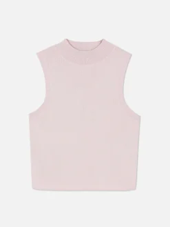 Camiseta Corta Sin Mangas De Cuello Alto