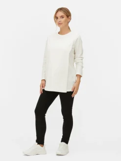 Camiseta Cruzada De Manga Larga De Premamá