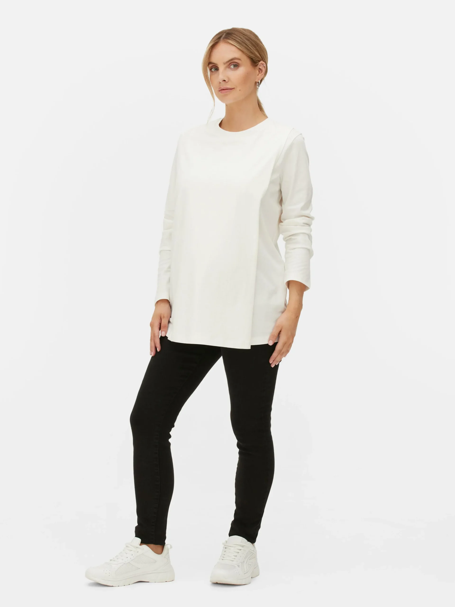 Camiseta Cruzada De Manga Larga De Premamá