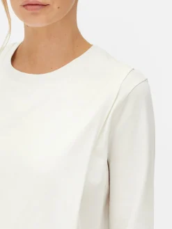 Camiseta Cruzada De Manga Larga De Premamá