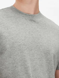 Camiseta De Algodón Con Cuello Redondo