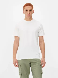 Camiseta De Cuello Redondo Y Corte Recto