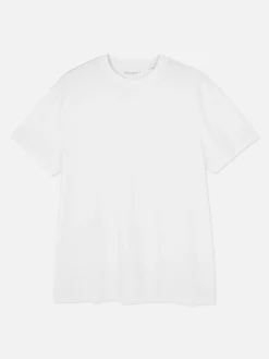 Camiseta De Cuello Redondo Y Corte Recto