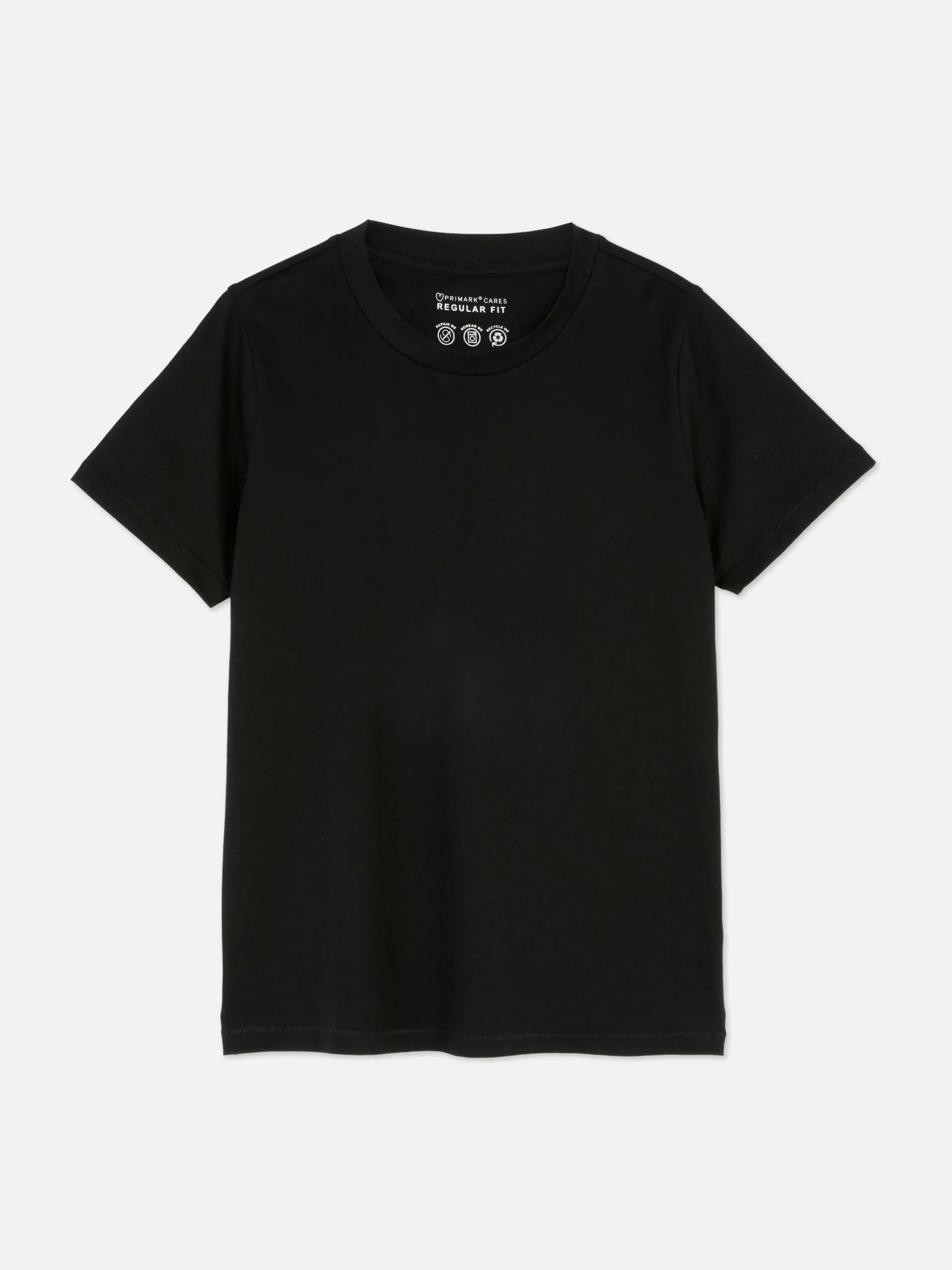 Camiseta De Cuello Redondo Y Corte Recto