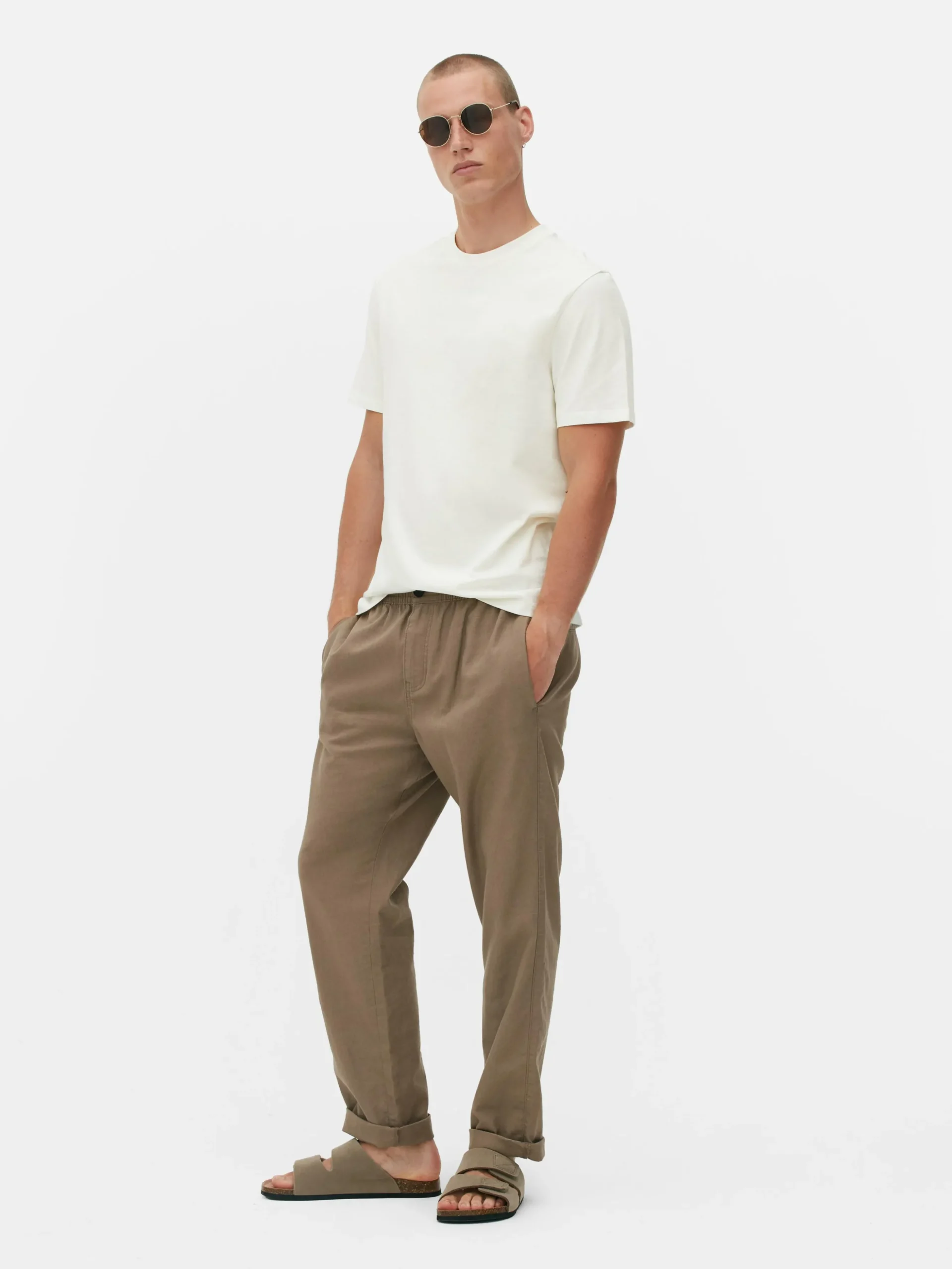 Camiseta De Cuello Redondo Y Corte Recto