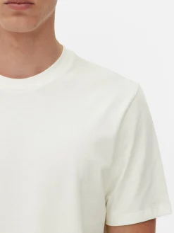 Camiseta De Cuello Redondo Y Corte Recto