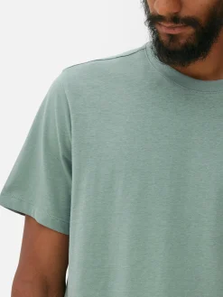 Camiseta De Cuello Redondo Y Corte Recto