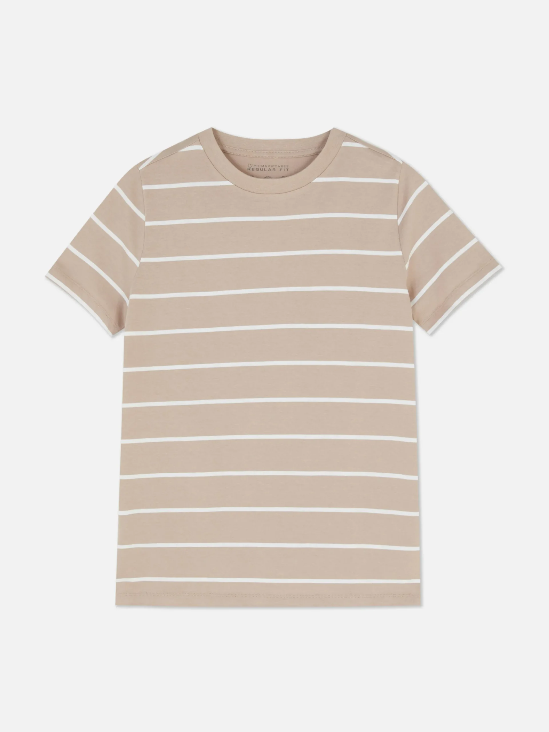 Camiseta De Cuello Redondo A Rayas