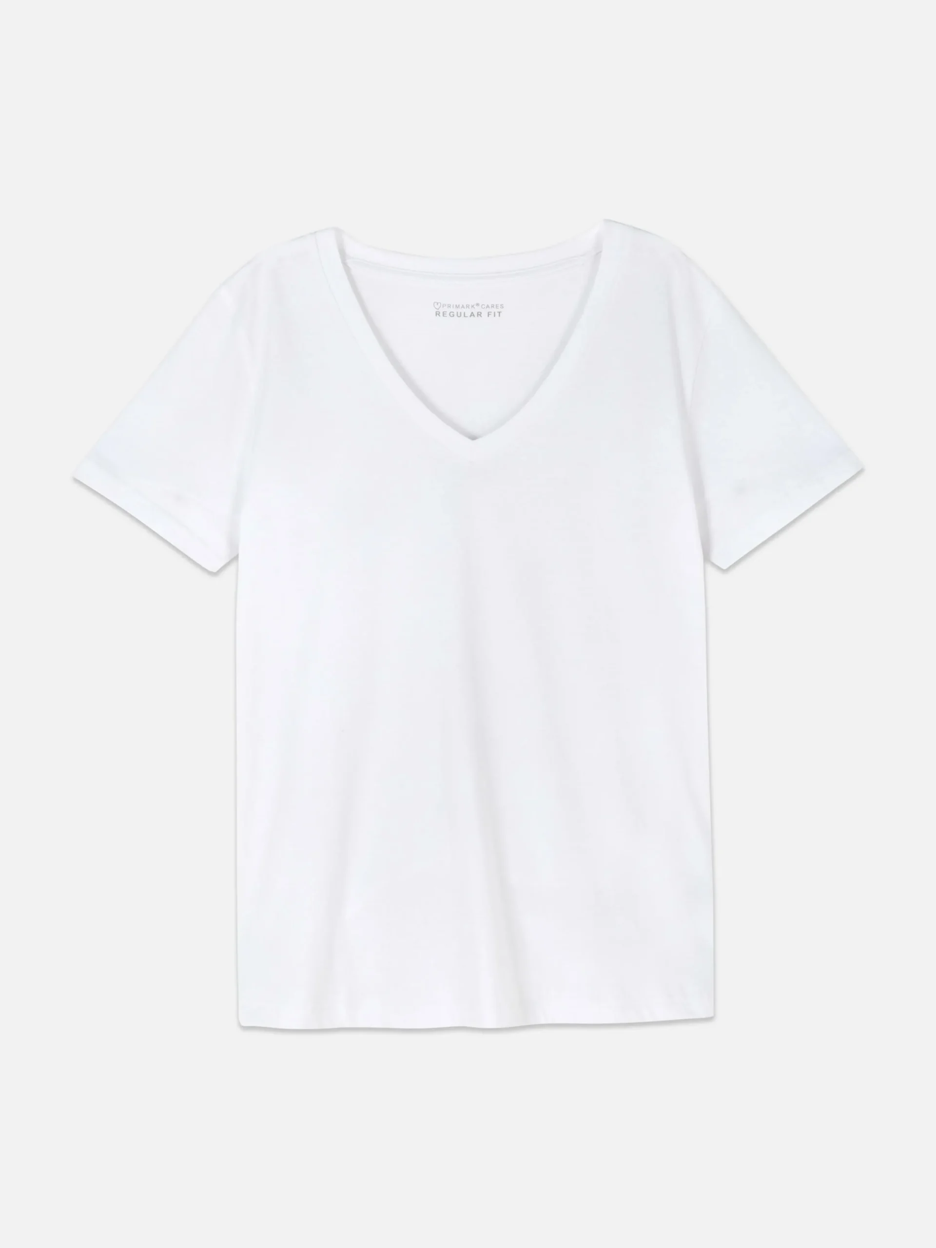 Camiseta De Manga Corta Con Cuello De Pico