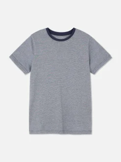 Camiseta De Manga Corta Con Raya Diplomática