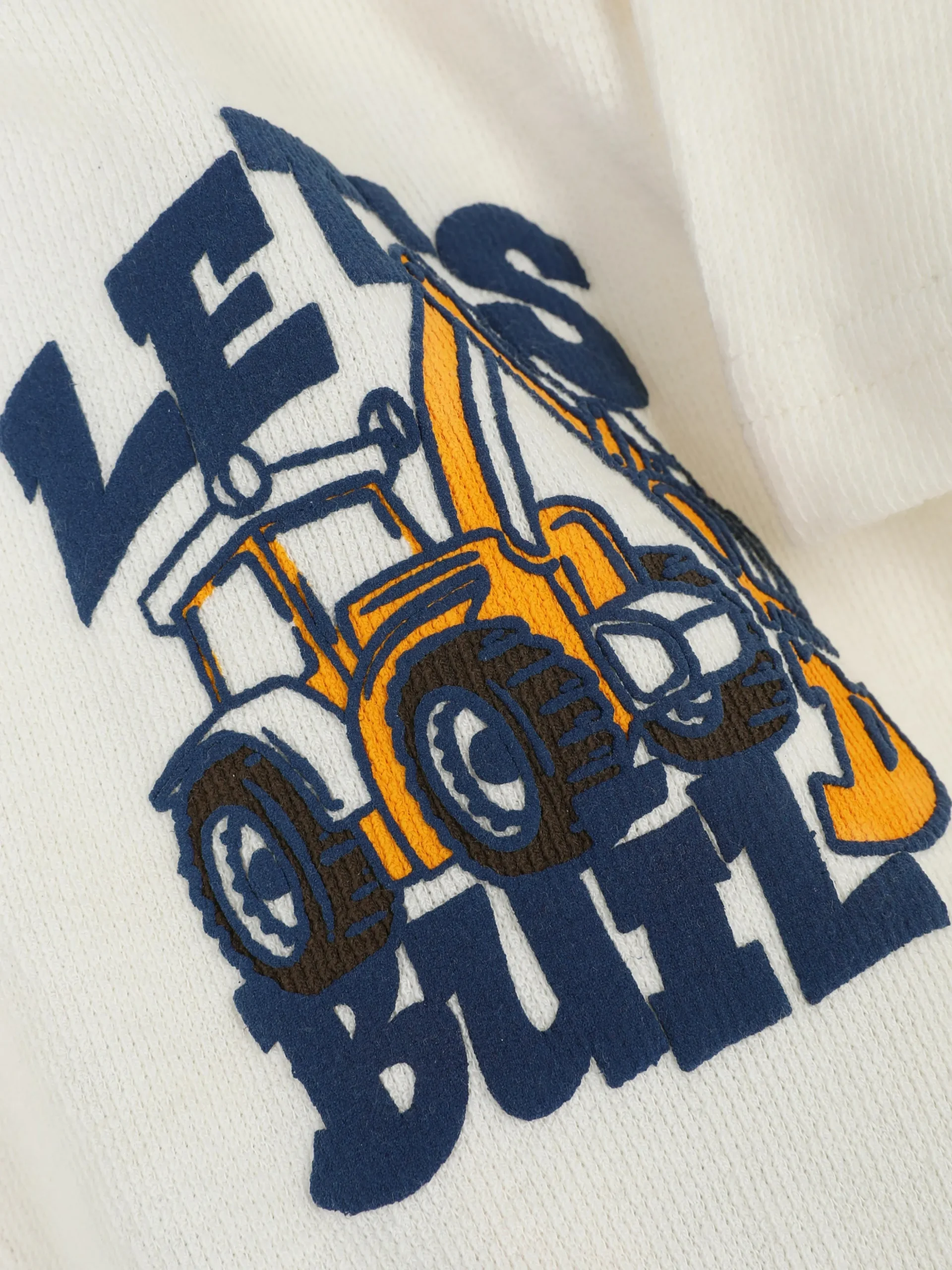 Camiseta De Manga Corta Con Estampado De Excavadora