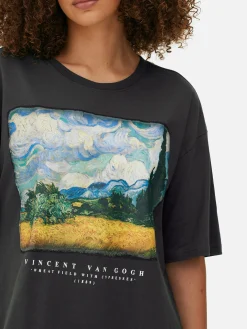 Camiseta De Manga Corta Con Estampado De Van Gogh