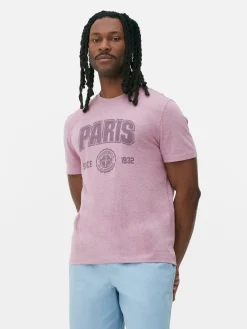 Camiseta De Manga Corta Universitaria «Paris»