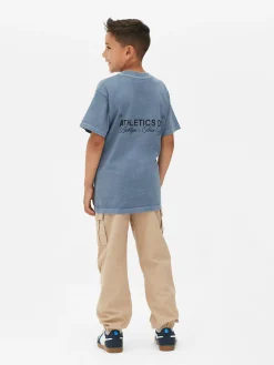 Camiseta De Manga Corta Y Estampado Deportivo