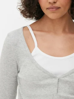 Camiseta De Manga Larga 2 En 1