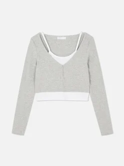 Camiseta De Manga Larga 2 En 1