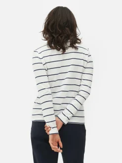 Camiseta De Manga Larga A Rayas