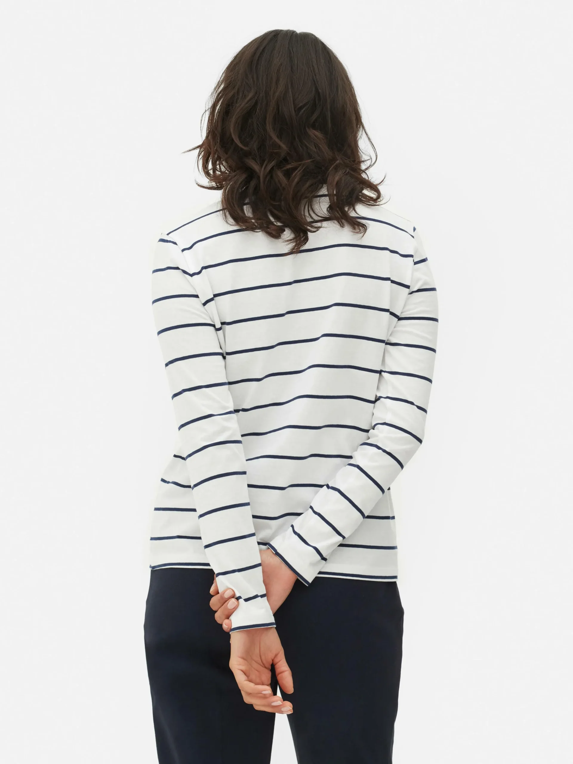 Camiseta De Manga Larga A Rayas