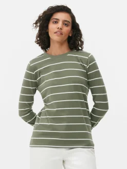 Camiseta De Manga Larga A Rayas